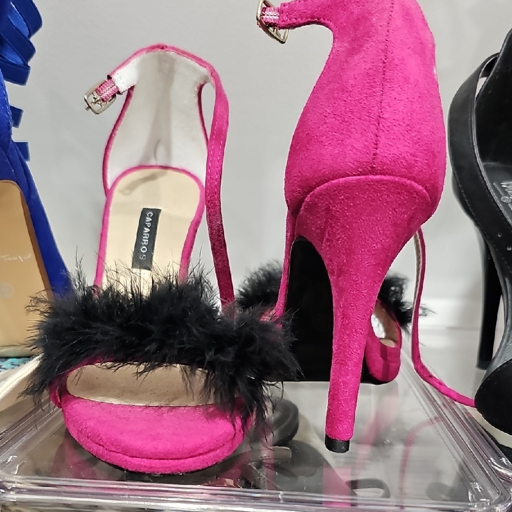 Steve Madden Pink and Black Stiletto Heels